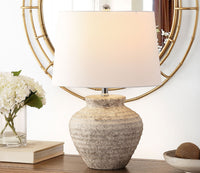 Ledger Ceramic Table Lamp - Grey