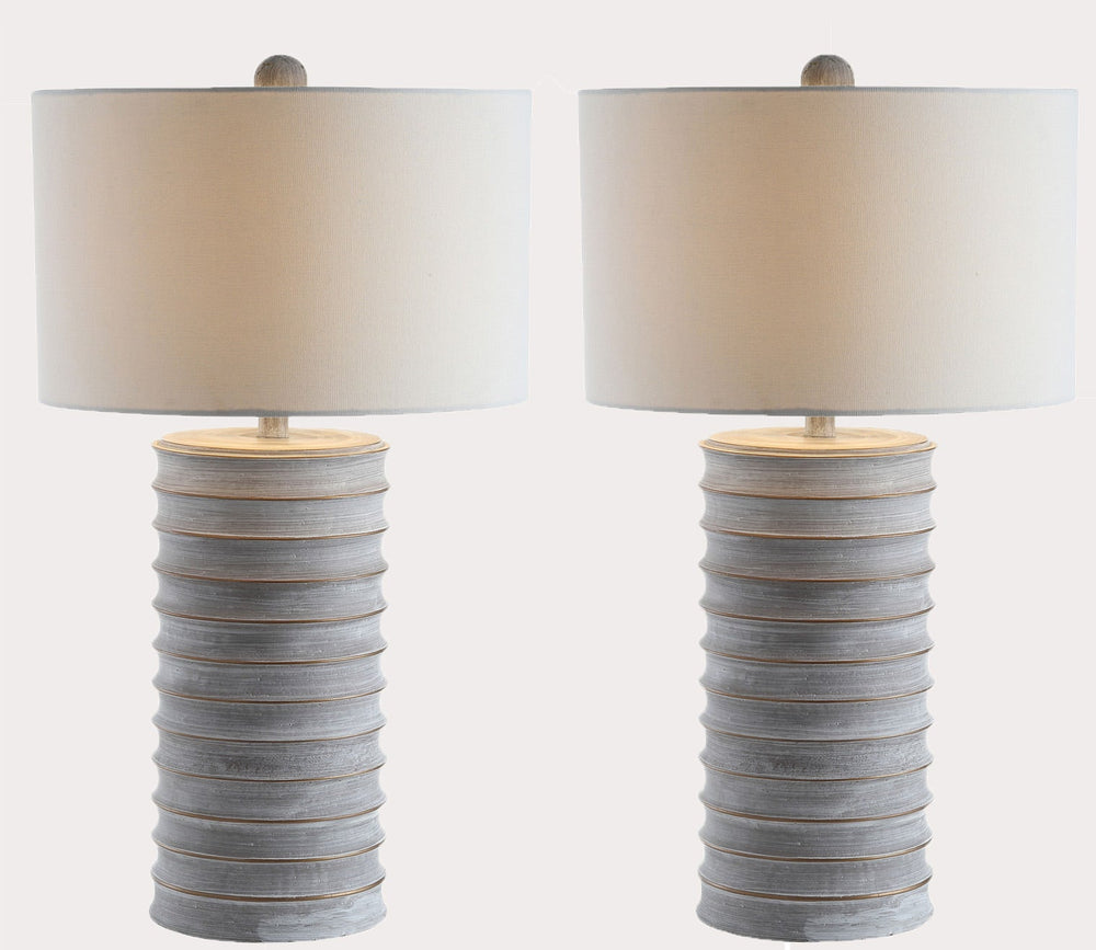 Melina White Table Lamp Set of 2 by Safavieh