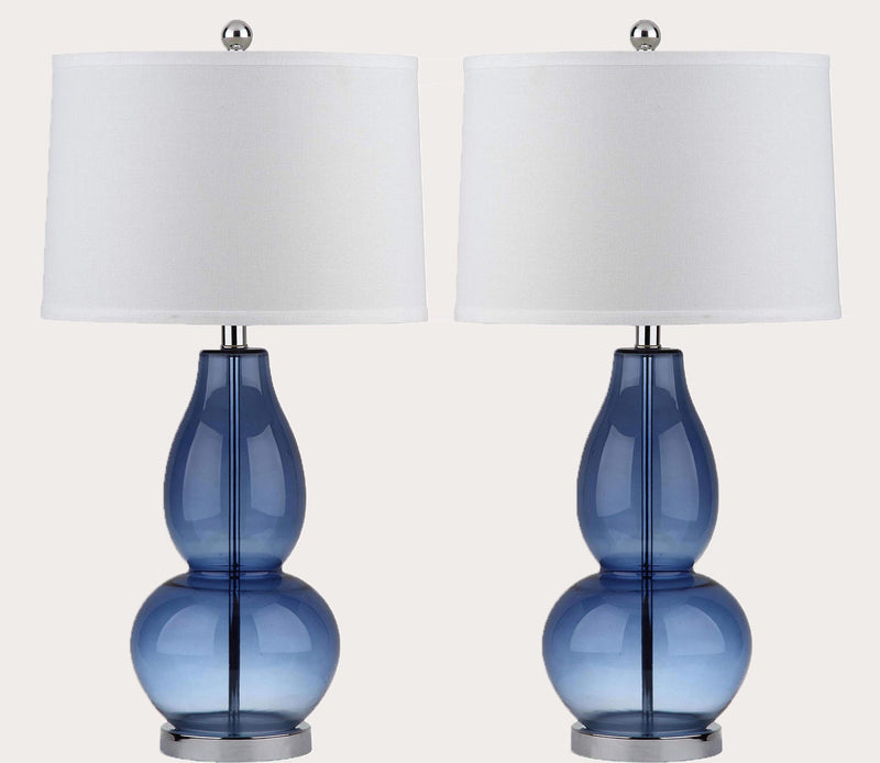 Mercurio Blue Gourd Table Lamp Set of 2 - Image 3