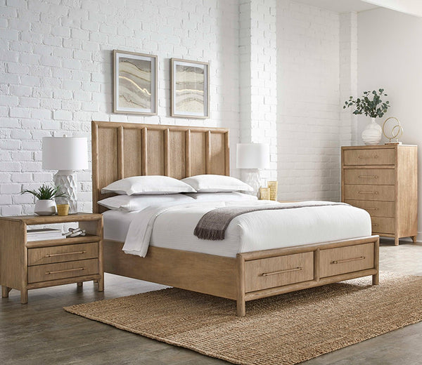 Modus Dorsey Wood Storage Bedroom Set lifestyle
