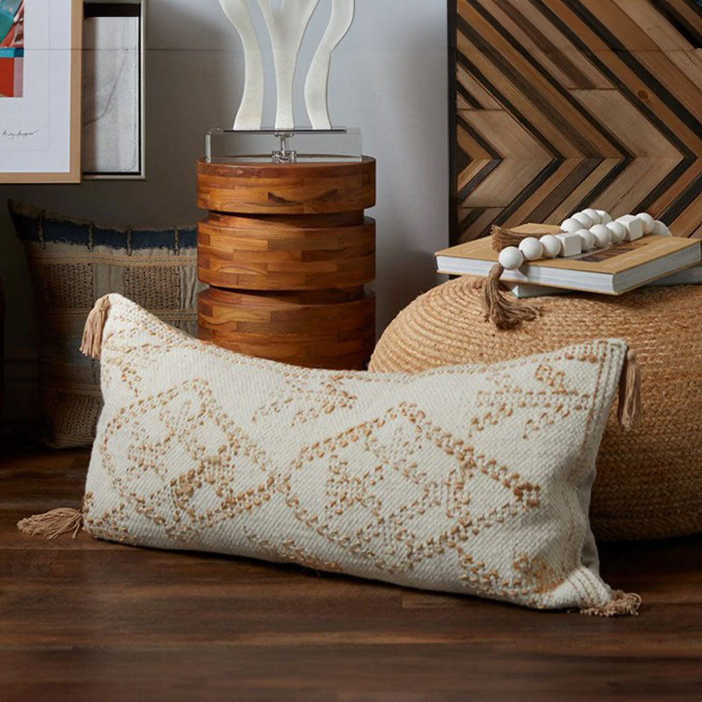 Side Table with decorative pillow