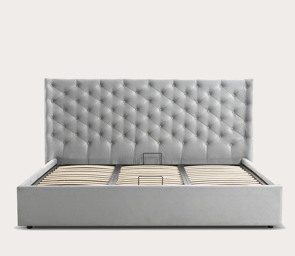 Parker Tufted Velvet Upholstered Storage Bed by Casa Bianca