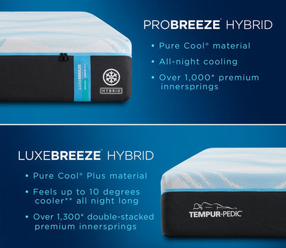 Thumbnail for Tempur-LUXEbreeze 2.0 Medium Hybrid Mattress - Image 8