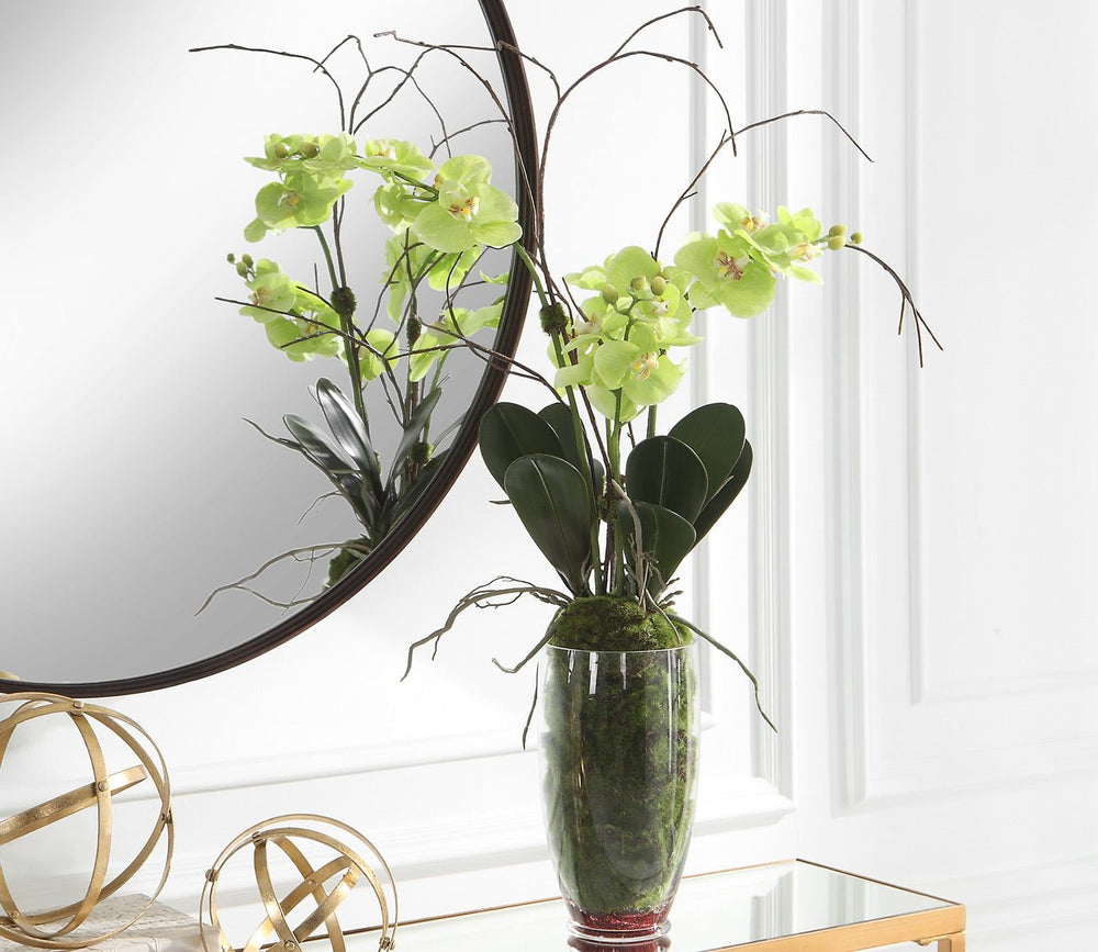 Valdive Faux Green Orchid by Uttermost