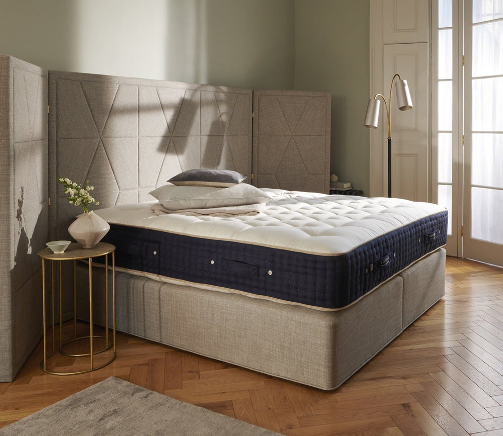 Vispring Diamond Majesty Mattressin a bedroom setting - angled view