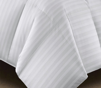 350 Thread Count Damask Stripe Down Alternative Comforter by Blue Ridge Home Fashions