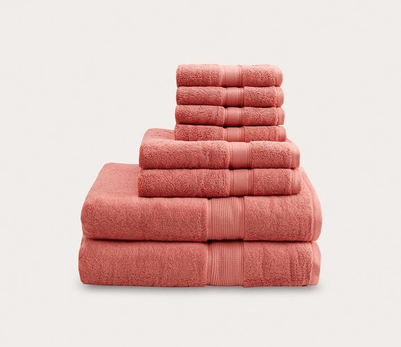 Trident Christmas Pink Ultra Soft 4 Piece Large Bath Christmas Towels Set for Bathroom - 100% Pure Cotton Towels for Gifting, Bathroom Use, Gym