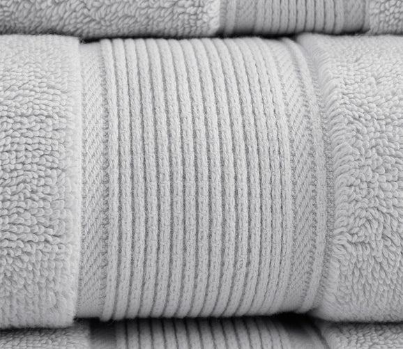 MADISON PARK Signature 800GSM Grey 100% Cotton Bath Sheet (Set of