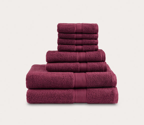 800GSM Luxury Cotton 8pc Bath Towel Set by Madison Park Signature