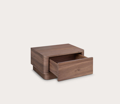 Round Off Wood 1-Drawer Nightstand by Moe's Furniture