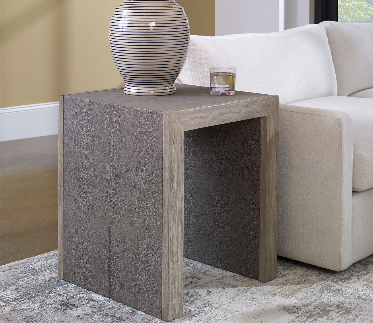Aerina Faux Shagreen End Table by Uttermost