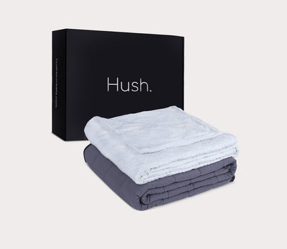 All Season 2-in-1 Grey Weighted Blanket Bundle by Hush Blankets