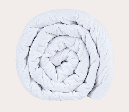 All Season 2-in-1 White Weighted Blanket Bundle by Hush Blankets