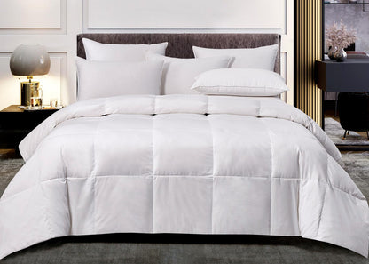 All Season White Goose Feather and Down Fiber Comforter by Scott Living