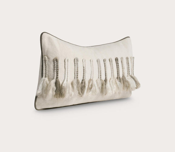 Ambrose Ivory Taupe Throw Pillow by Villa by Classic Home