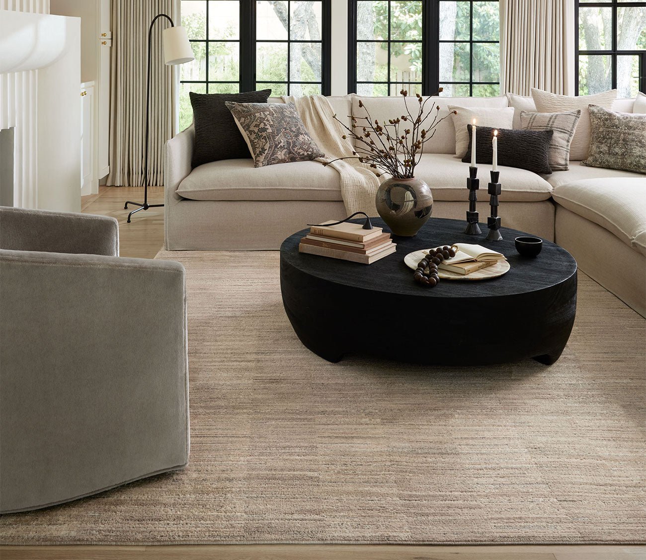 Arden Natural Pebble Area Rug by Loloi