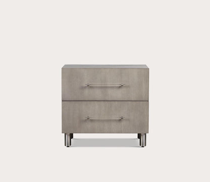 Argento Misty Grey Oak 2-Drawer Nightstand by Modus Furniture