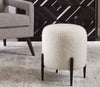 Arles White Faux Shearling Ottoman by Uttermost