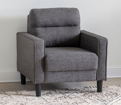 Asher Channeled Tufted Grey Fabric Chair by Legacy Classic
