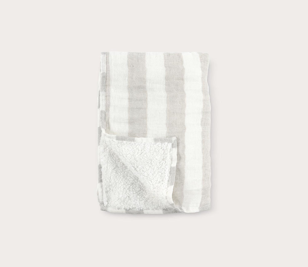 Atwater Ivory Natural Throw Blanket by Villa Home