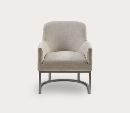 Auden Beige Fabric Upholstered Accent Chair by Martha Stewart