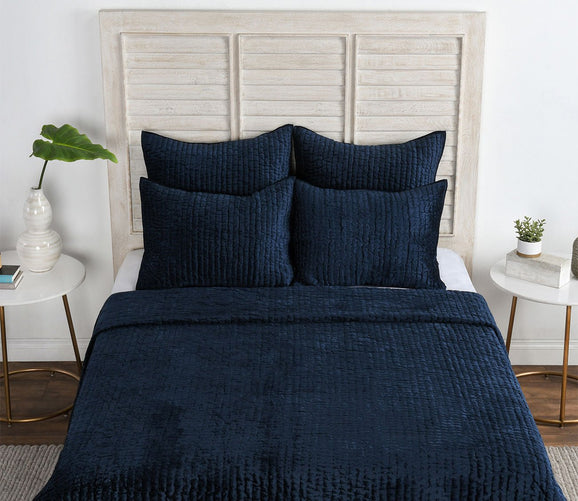 Bari Velvet Quilt by Villa by Classic Home