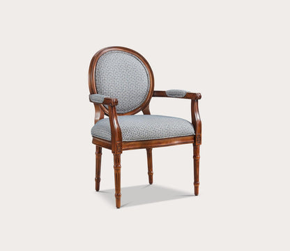 Belle Upholstered Cherry Wood Accent Chair by Powell