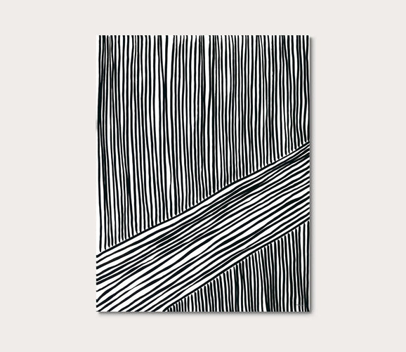 Black and White Stripes 2 Canvas Digital Print by Grand Image Home