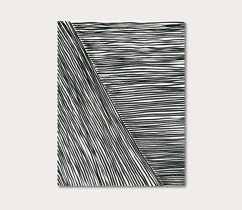 Grand Image Black and White Stripes 4 Canvas Digital Print - Image 1