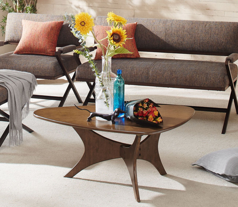 Ink & Ivy Blaze Triangle Wood Coffee Table - Image 2