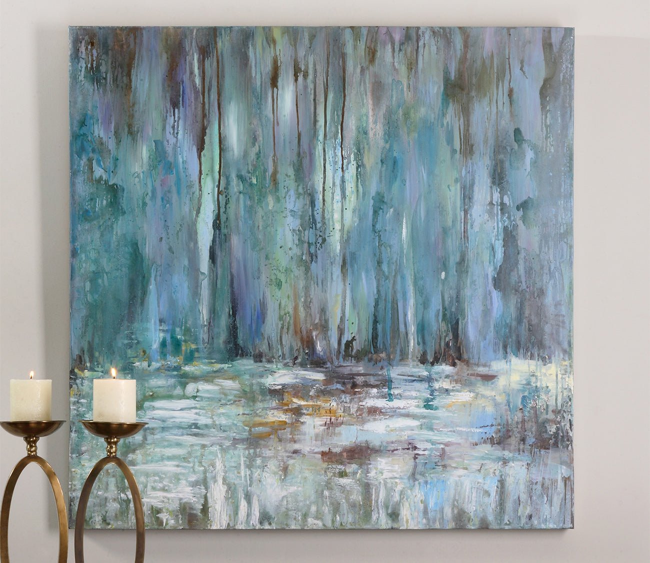 Blue Waterfall Hand Painted Canvas by Uttermost