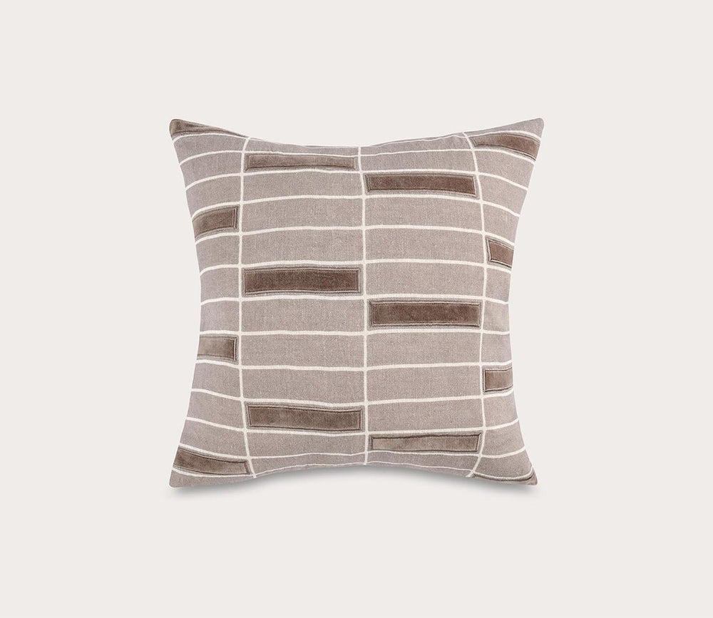Breccia Taupe Throw Pillow by Villa by Classic Home