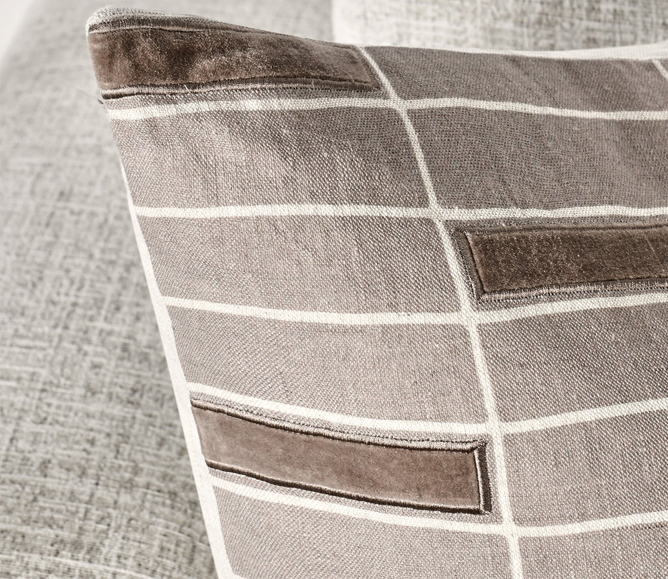 Breccia Taupe Throw Pillow by Villa by Classic Home