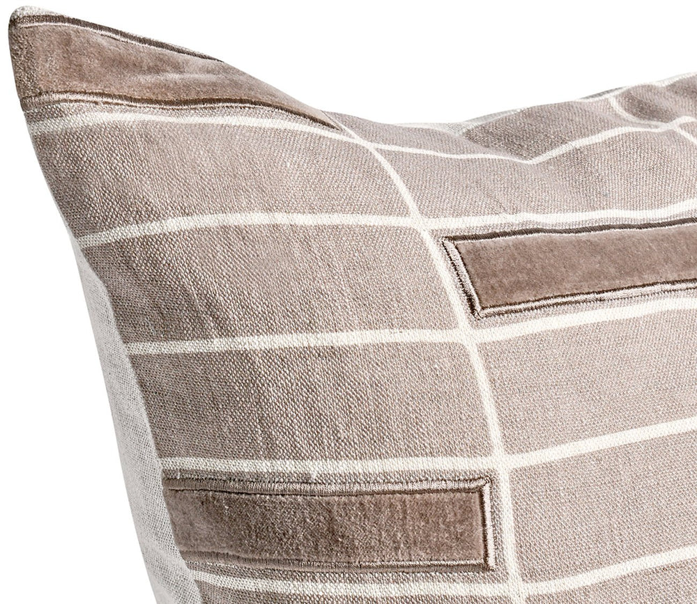 Breccia Taupe Throw Pillow by Villa by Classic Home