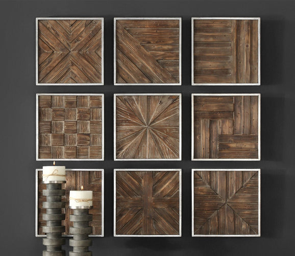Bryndle Rustic Wooden Squares by Uttermost