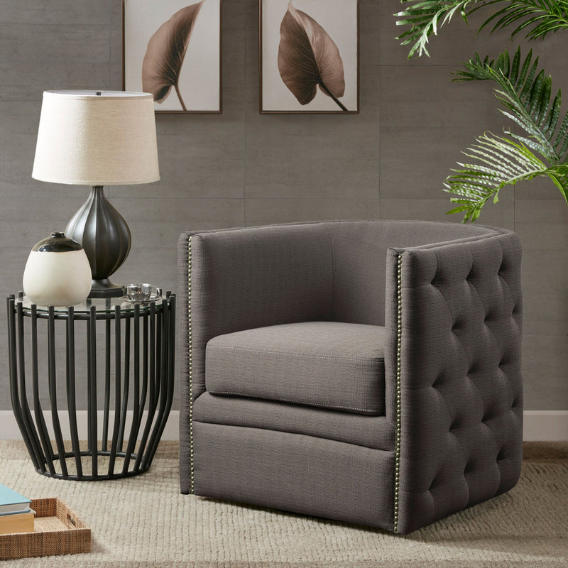 Madison Park Capstone Swivel Accent Chair - Image 1