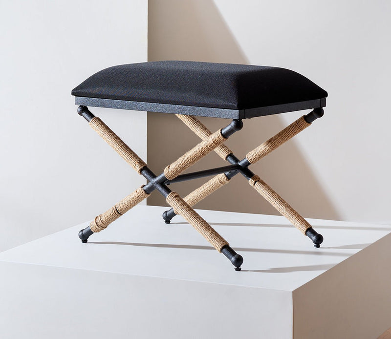 Safavieh Carmelo Hemp Wrapped Ottoman - Image 1