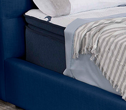 Carmen Navy Upholstered Bed by City Mattress