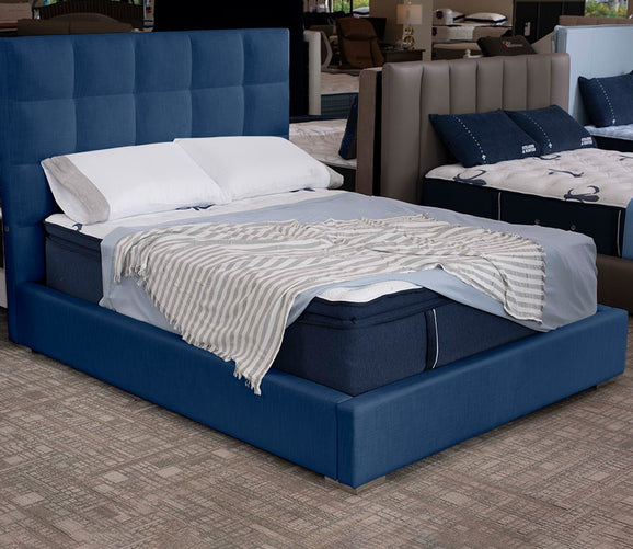 Carmen Navy Upholstered Bed by City Mattress