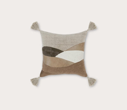 Carve Natural Throw Pillow by Villa Home