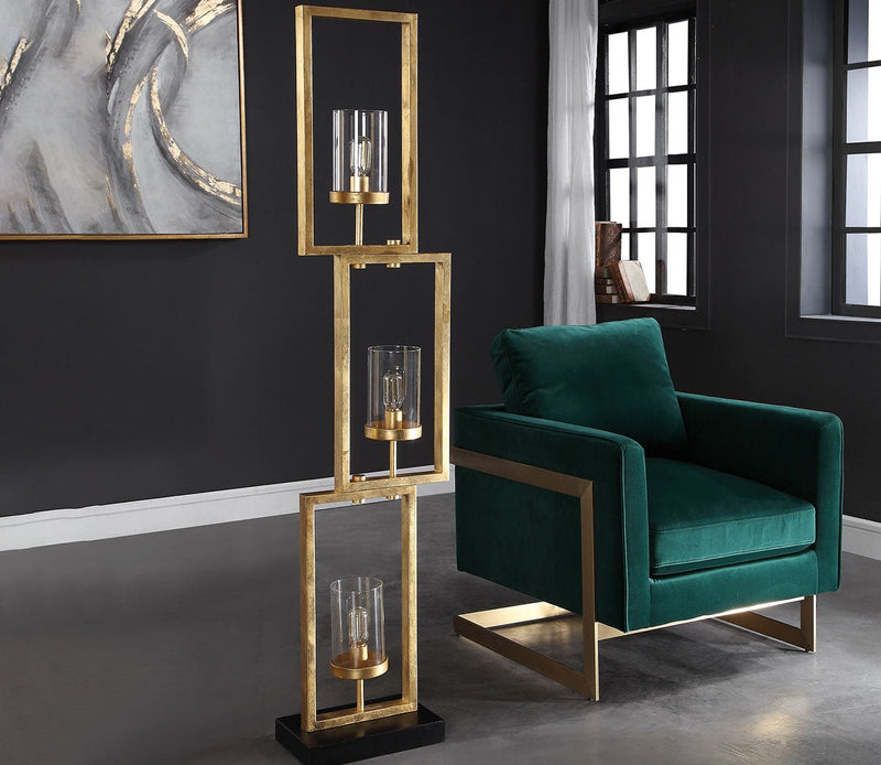 Uttermost Cielo Staggered Rectangles Floor Lamp - Image 2