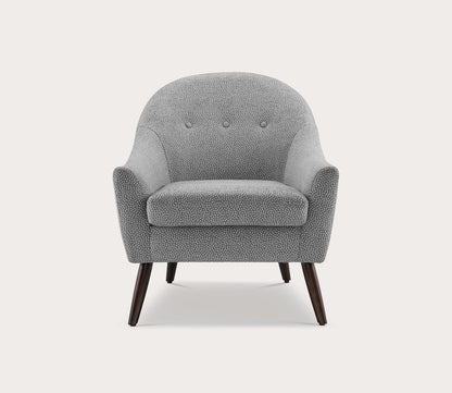 Clenna Gray Fabric Upholstered Accent Chair by Linon