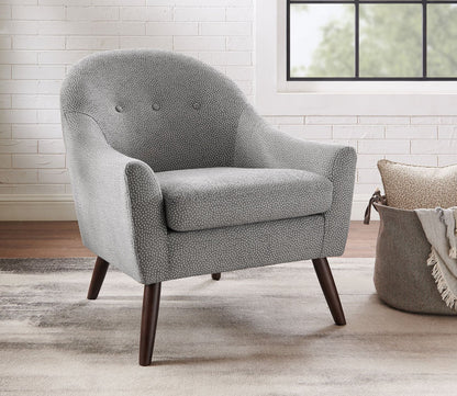 Clenna Gray Fabric Upholstered Accent Chair by Linon