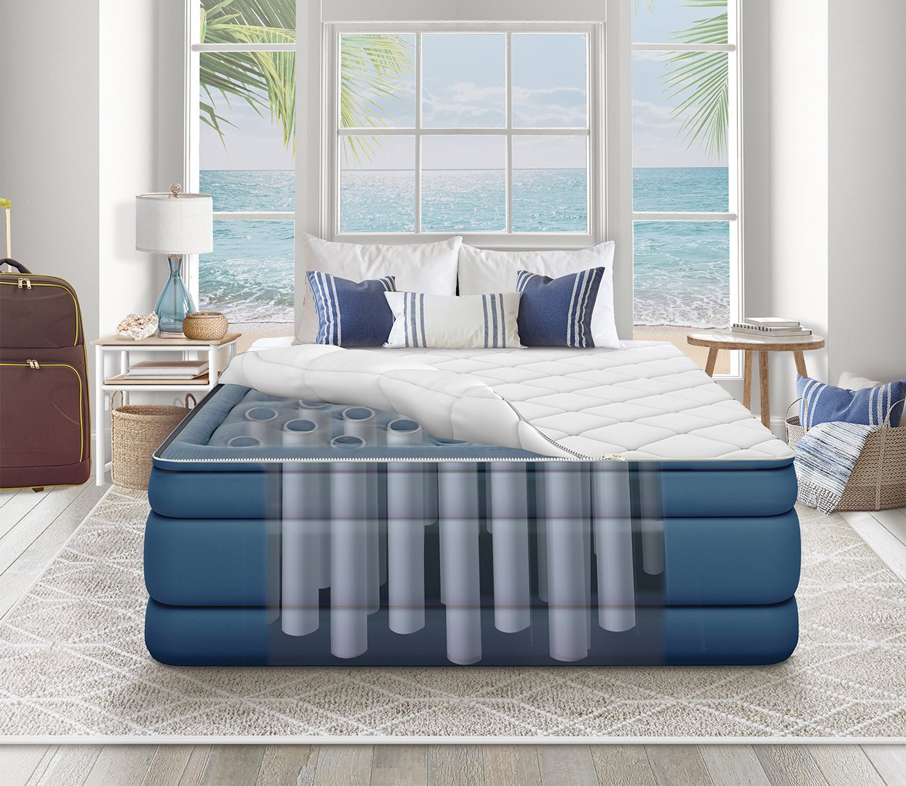 Cloud Supreme 20" Raised Air Mattress with Zip-Off Pillowtop by Nautica