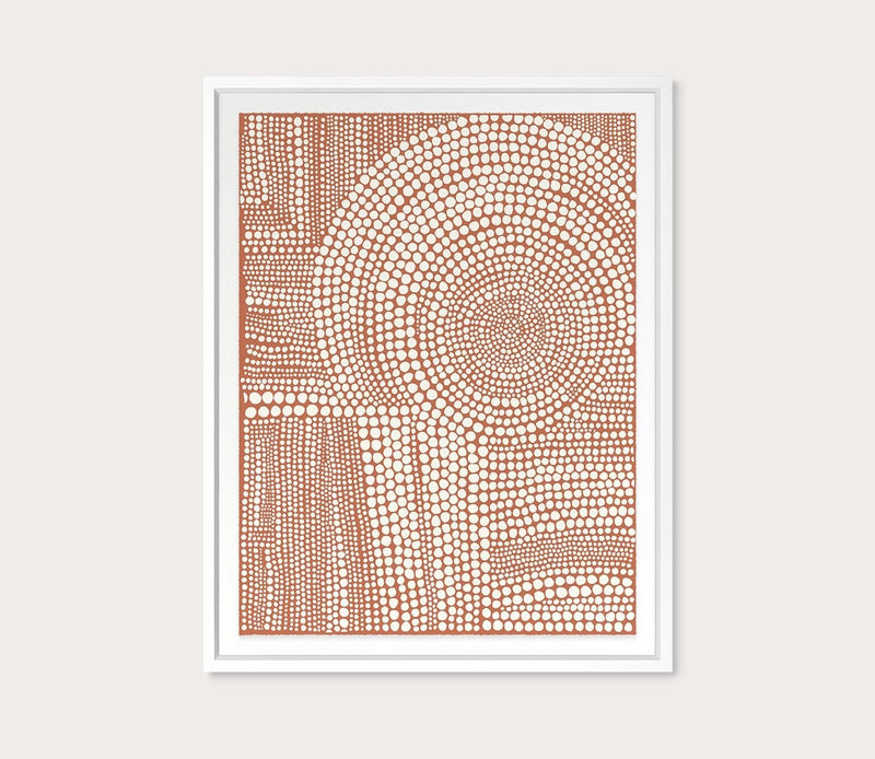 Grand Image Clustered Dots B in Red Digital Print - Image 1