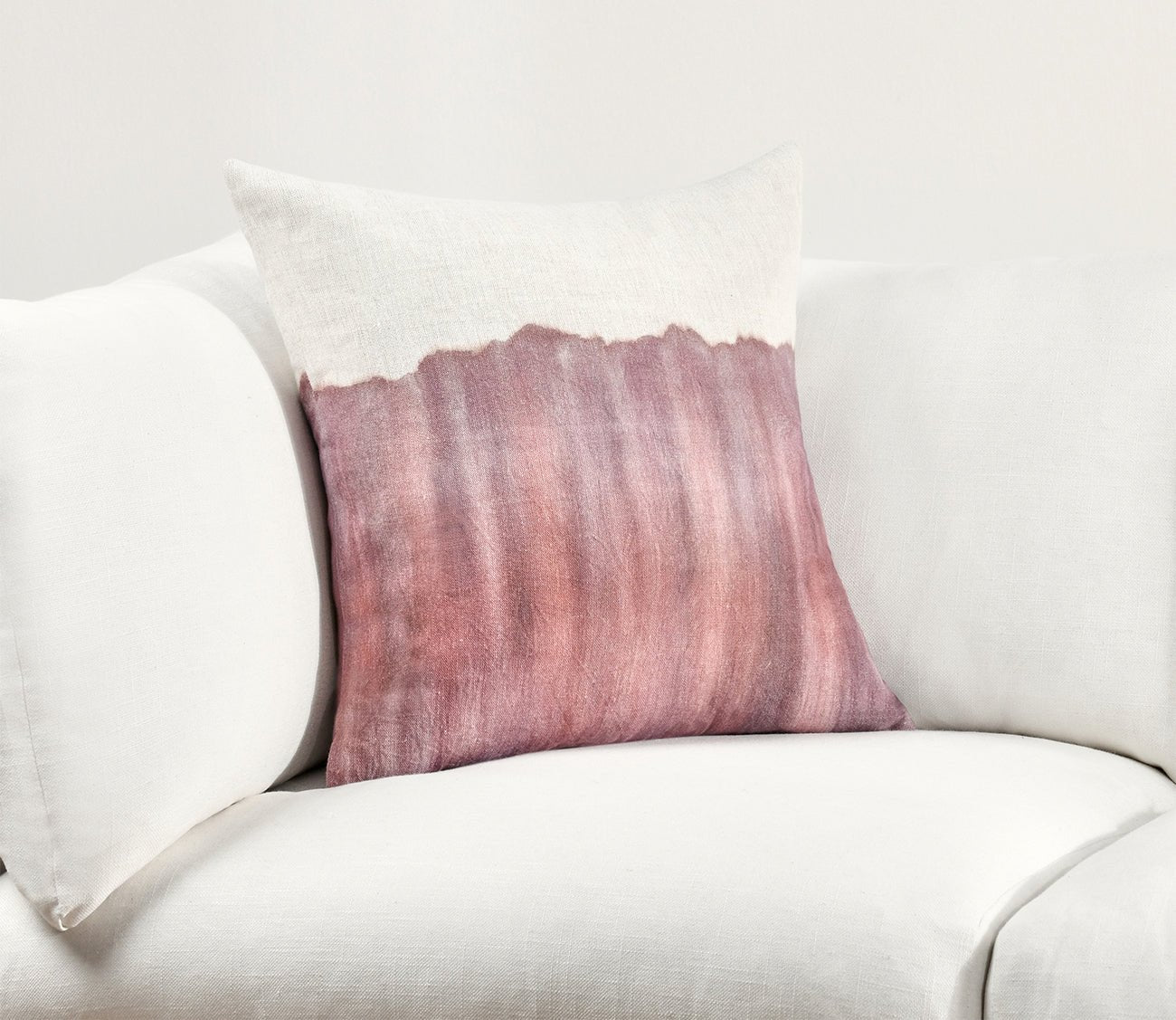 Cora Watercolor Linen Throw Pillow by Villa by Classic Home