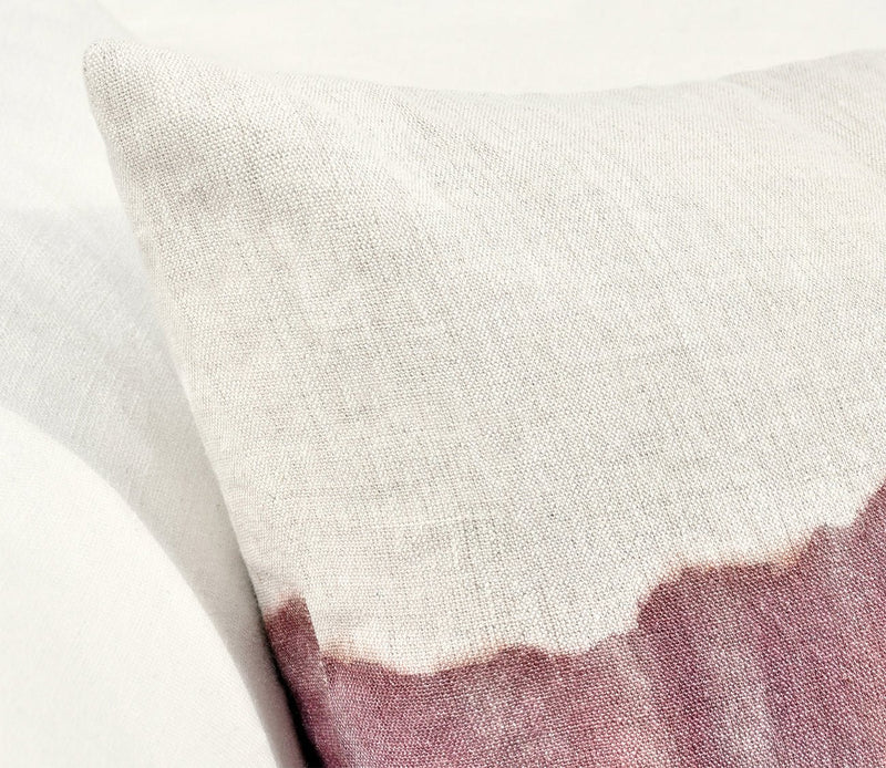 Villa by Classic Home Cora Watercolor Linen Throw Pillow - Image 5