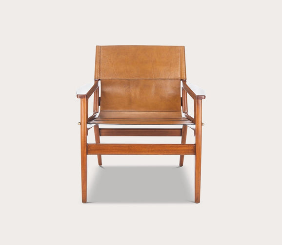 Culkin Leather Sling Chair by Safavieh