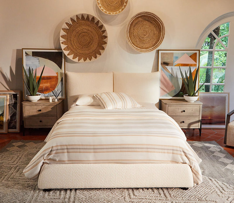 Cumulus Sherpa Fabric Upholstered Bed - Image 1