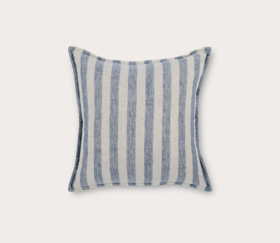 Cyprus Ivory Blue Throw Pillow by Villa Home
